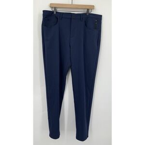 Four Laps Pants Mens‎ 36x32 Blue Slim Golf Performance Lightweight Chino Stretch